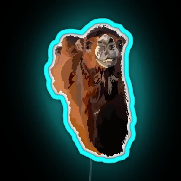 B Is For Bactrian Camel RGB Neon Sign