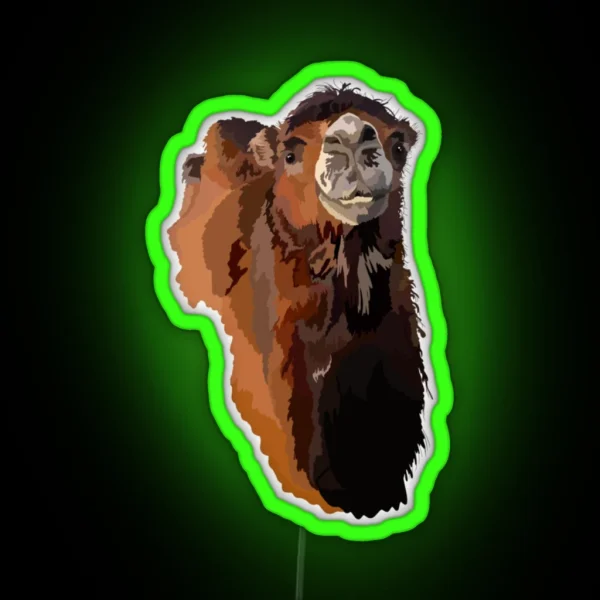 B Is For Bactrian Camel RGB Neon Sign