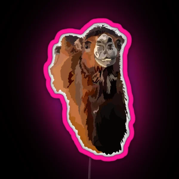 B Is For Bactrian Camel RGB Neon Sign