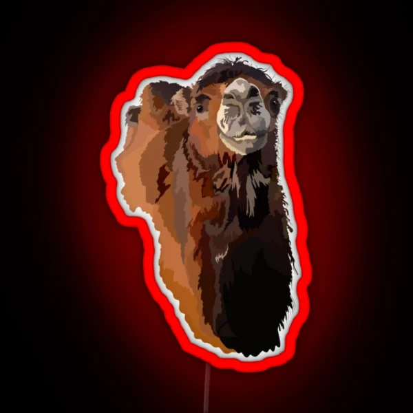 B Is For Bactrian Camel RGB Neon Sign