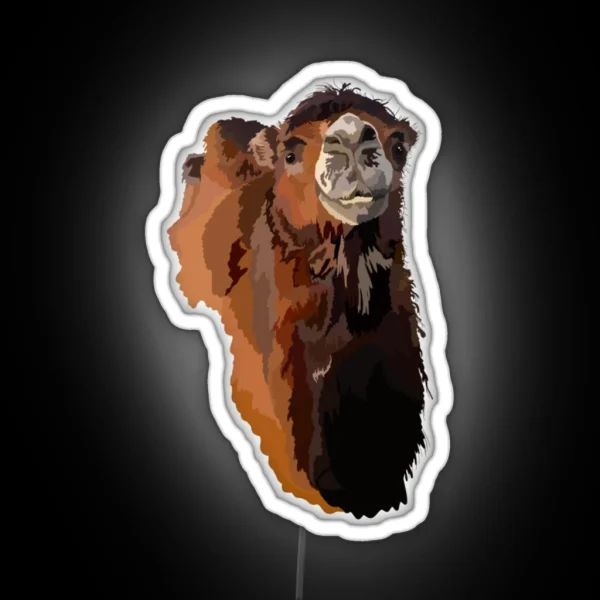 B Is For Bactrian Camel RGB Neon Sign