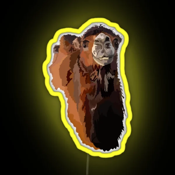 B Is For Bactrian Camel RGB Neon Sign