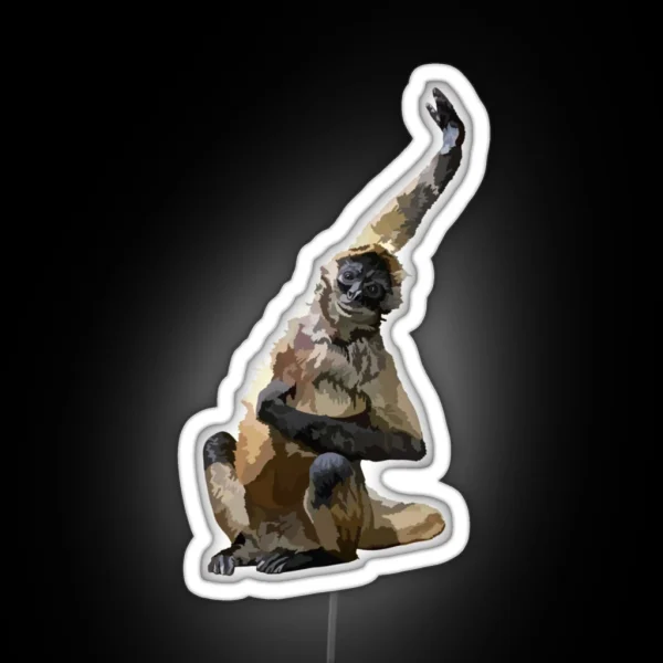 B Is For Black Handed Spider Monkey RGB Neon Sign