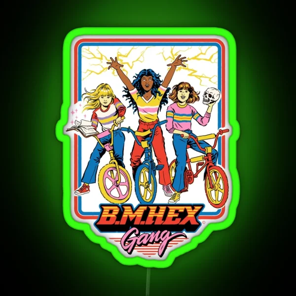 B M Hex Gang RGB Neon Sign