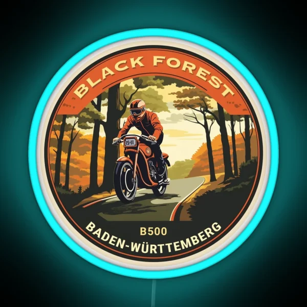 B500 Black Forest Moto Led RGB Neon Sign