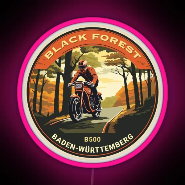 B500 Black Forest Moto Led RGB Neon Sign