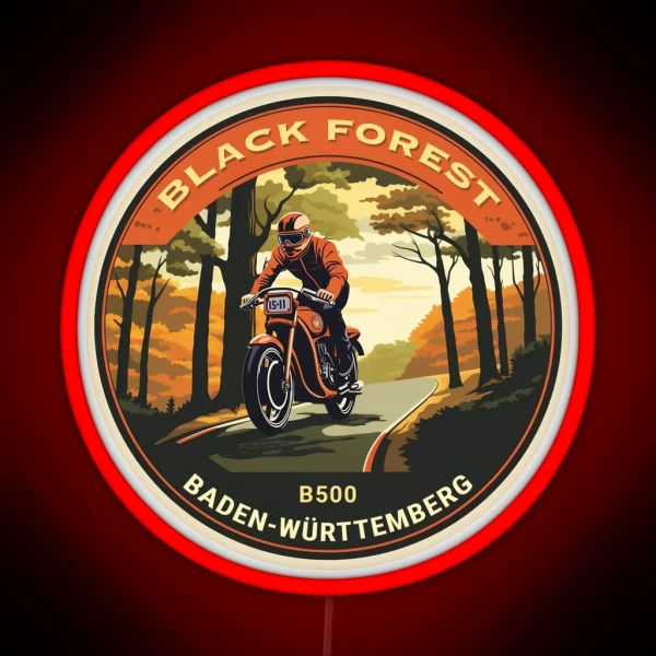 B500 Black Forest Moto Led RGB Neon Sign