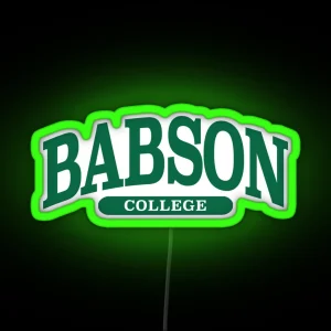 Babson Serif Font Curved RGB Neon Sign