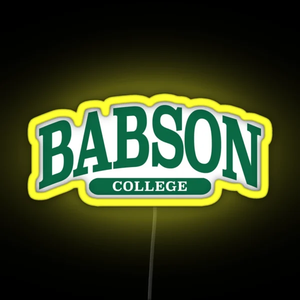 Babson Serif Font Curved RGB Neon Sign