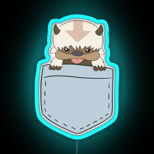Baby Appa Sky Bison In Pocket RGB Neon Sign