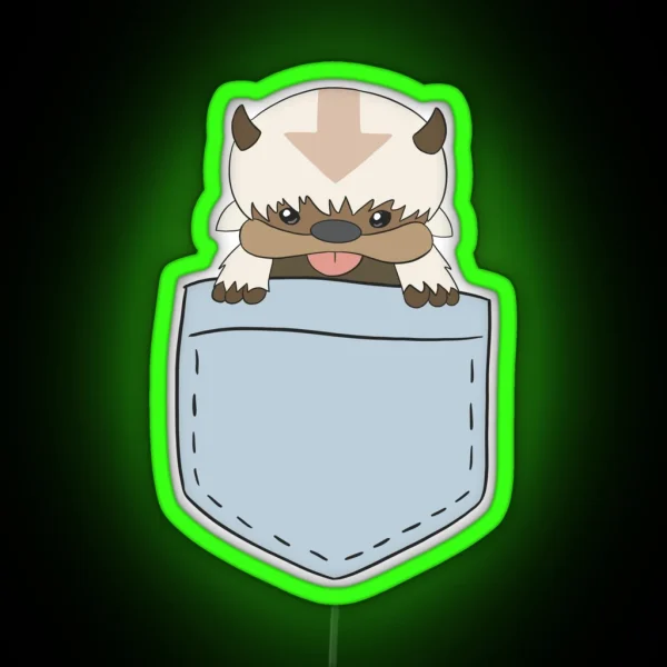 Baby Appa Sky Bison In Pocket RGB Neon Sign
