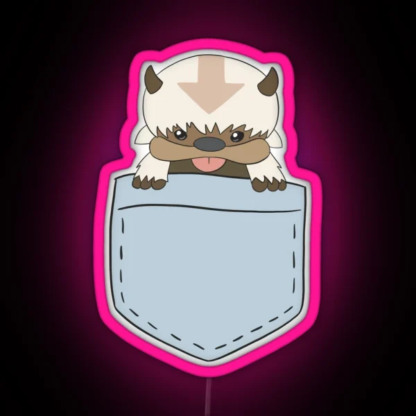 Baby Appa Sky Bison In Pocket RGB Neon Sign