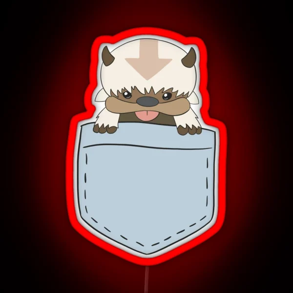 Baby Appa Sky Bison In Pocket RGB Neon Sign