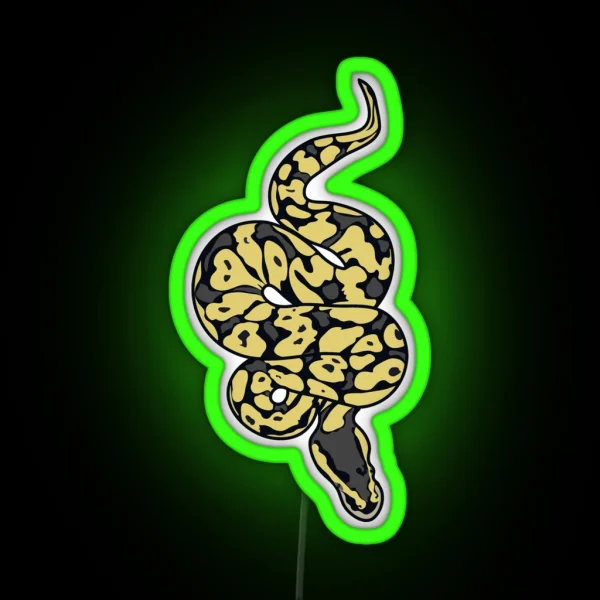 Baby Ball Python Pastel Snake Lover Pastel RGB Neon Sign