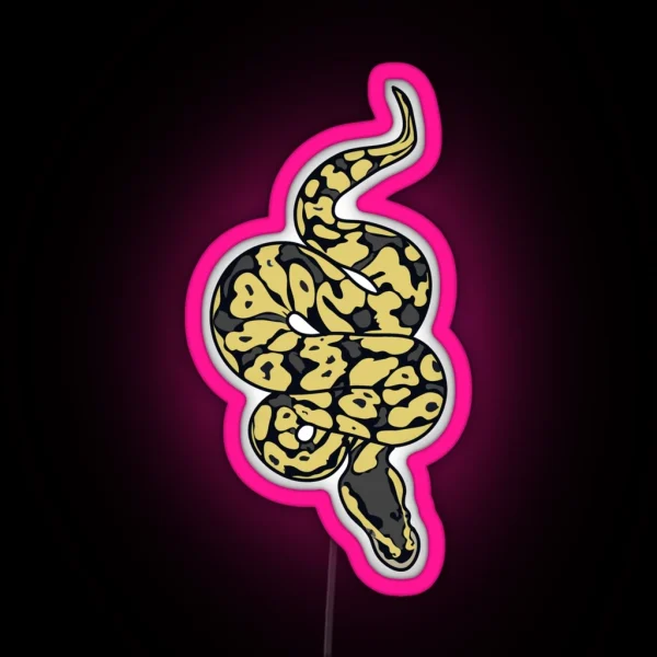 Baby Ball Python Pastel Snake Lover Pastel RGB Neon Sign