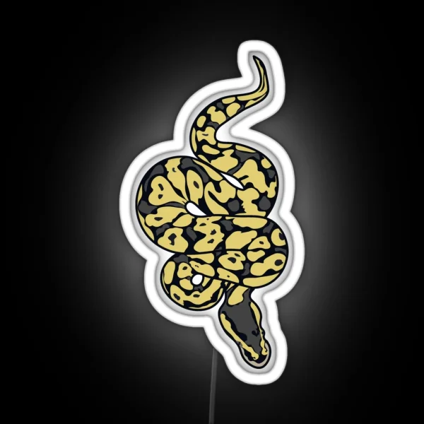 Baby Ball Python Pastel Snake Lover Pastel RGB Neon Sign