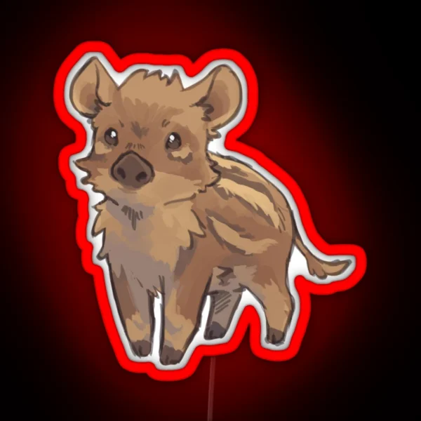 Baby Boar RGB Neon Sign