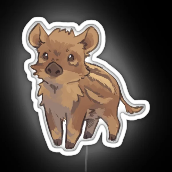 Baby Boar RGB Neon Sign