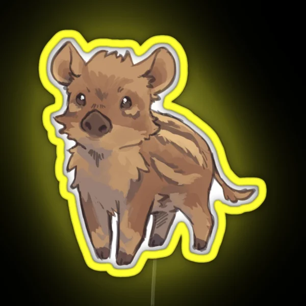 Baby Boar RGB Neon Sign