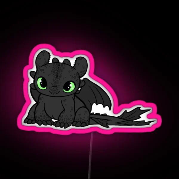 Baby Toothless RGB Neon Sign