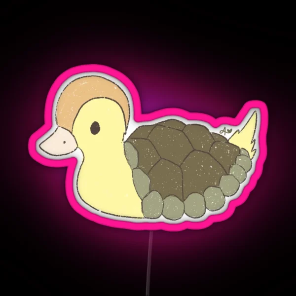Baby Turtle Duck RGB Neon Sign