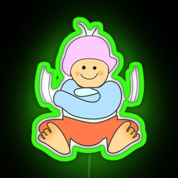 Baby Winter Wear Art RGB Neon Sign