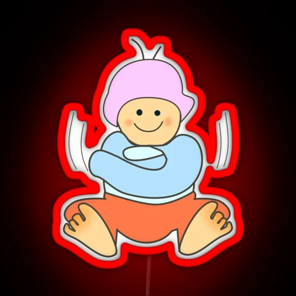 Baby Winter Wear Art RGB Neon Sign