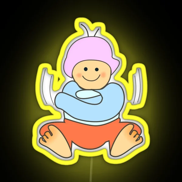 Baby Winter Wear Art RGB Neon Sign