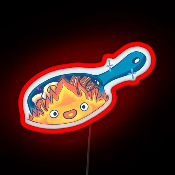 Bacon N Eggs Calcifer Fire RGB Neon Sign