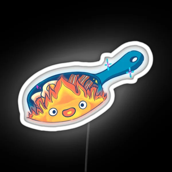 Bacon N Eggs Calcifer Fire RGB Neon Sign