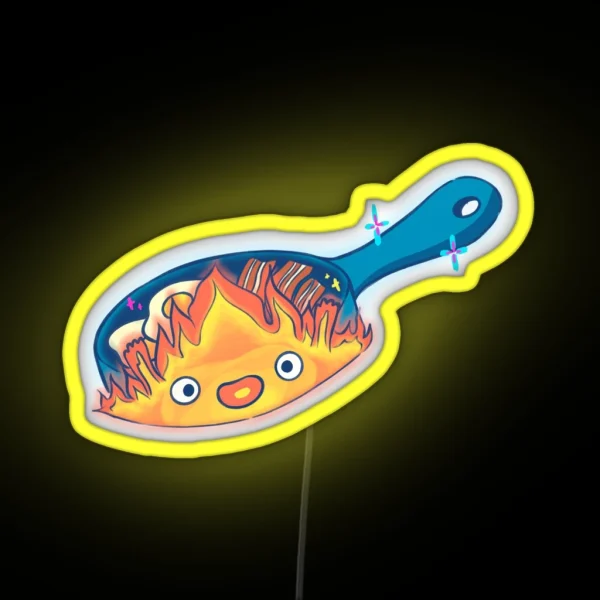 Bacon N Eggs Calcifer Fire RGB Neon Sign