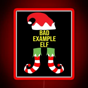 Bad Example Elf RGB Neon Sign