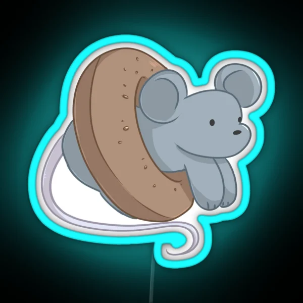 Bagel Rat RGB Neon Sign