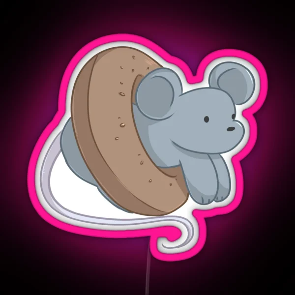 Bagel Rat RGB Neon Sign