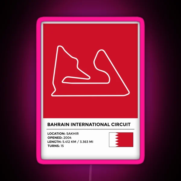 Bahrain International Circuit Info RGB Neon Sign