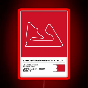 Bahrain International Circuit Info RGB Neon Sign