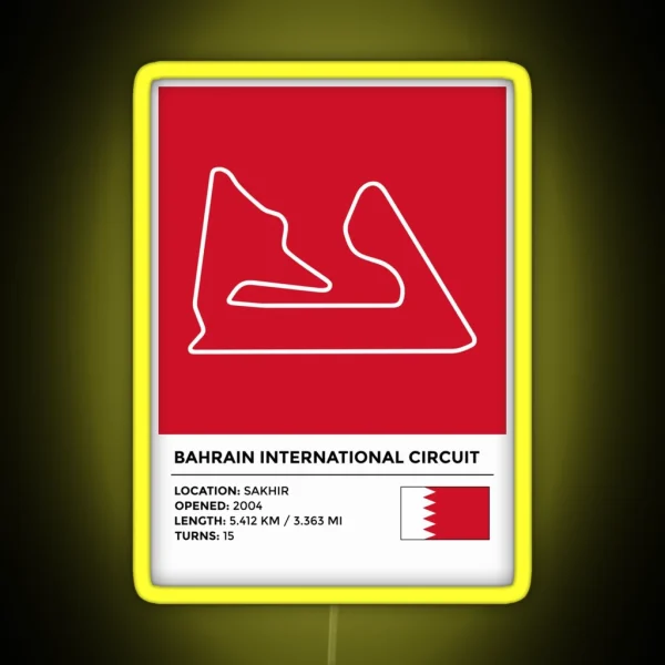 Bahrain International Circuit Info RGB Neon Sign