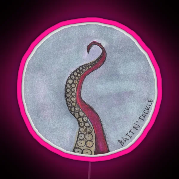 BAIT N TACKLE TENTACLE RGB Neon Sign
