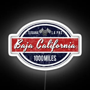 Baja California Racing 1000 Miles RGB Neon Sign