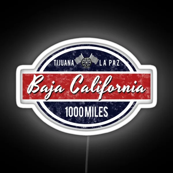 Baja California Racing 1000 Miles RGB Neon Sign