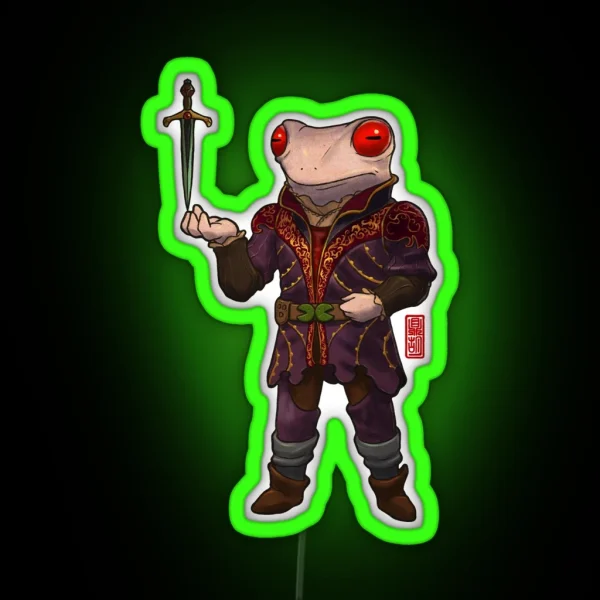 Baldur S Gate 3 Astarion Frog RGB Neon Sign
