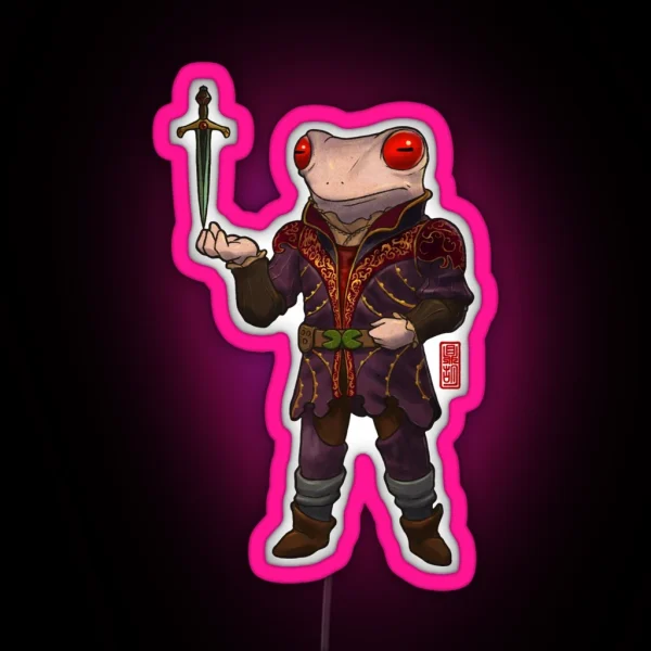 Baldur S Gate 3 Astarion Frog RGB Neon Sign