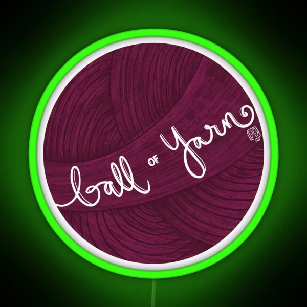 Ball Of Yarn RGB Neon Sign