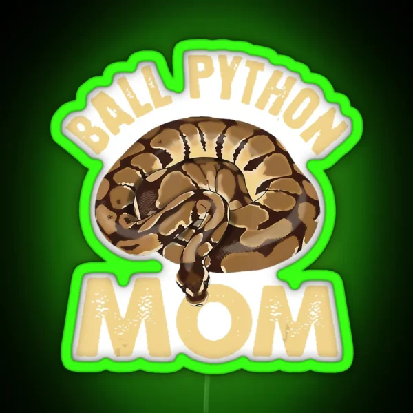 Ball Python Mom Snake Led RGB Neon Sign