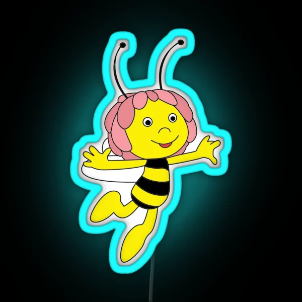 Ballerina Bella Bee RGB Neon Sign