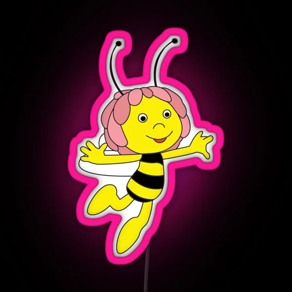 Ballerina Bella Bee RGB Neon Sign