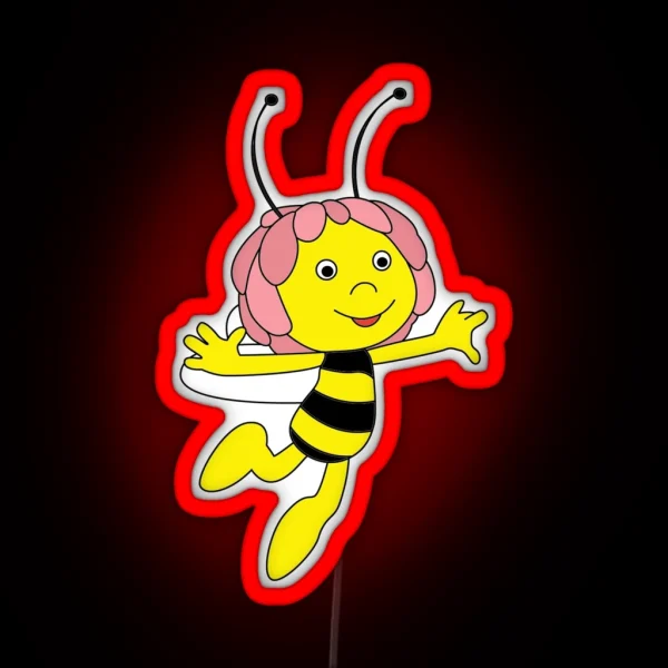 Ballerina Bella Bee RGB Neon Sign