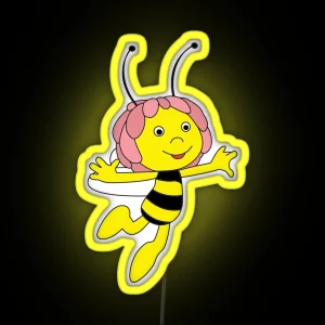 Ballerina Bella Bee RGB Neon Sign