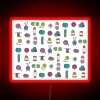 Balls Of Yarn Knitting Watercolor RGB Neon Sign - Image 2