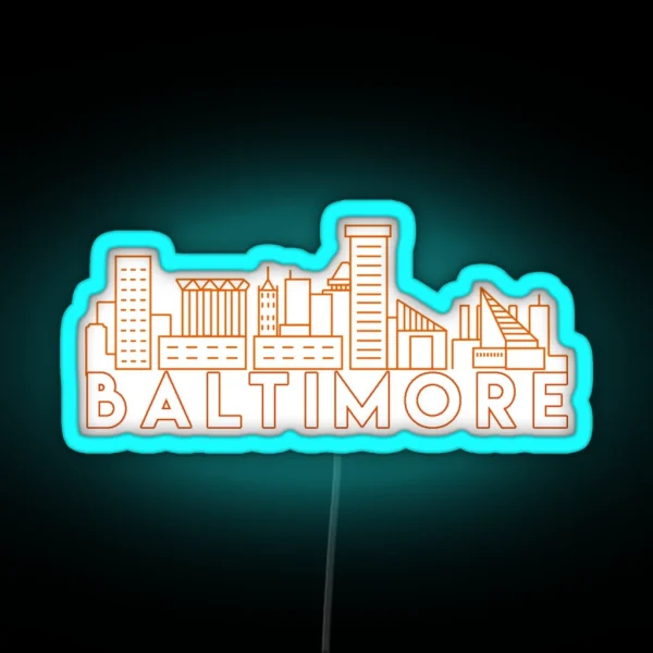 Baltimore Maryland RGB Neon Sign
